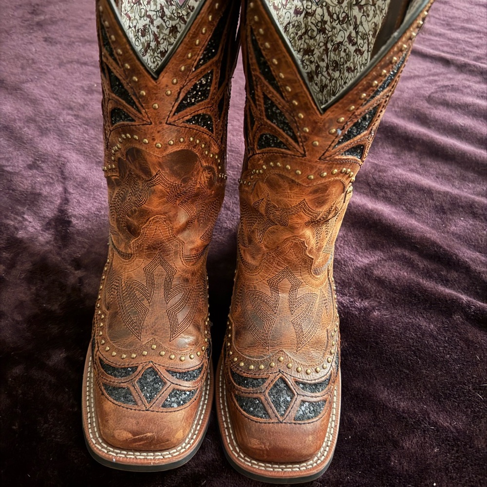 Laredo Brown and Black Boots